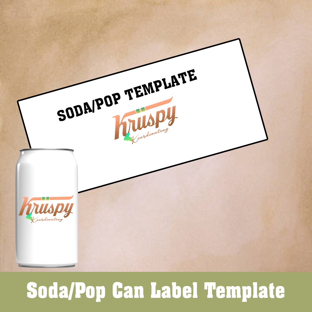 Soda/Pop Can Label Template Kriispy Party Favors
