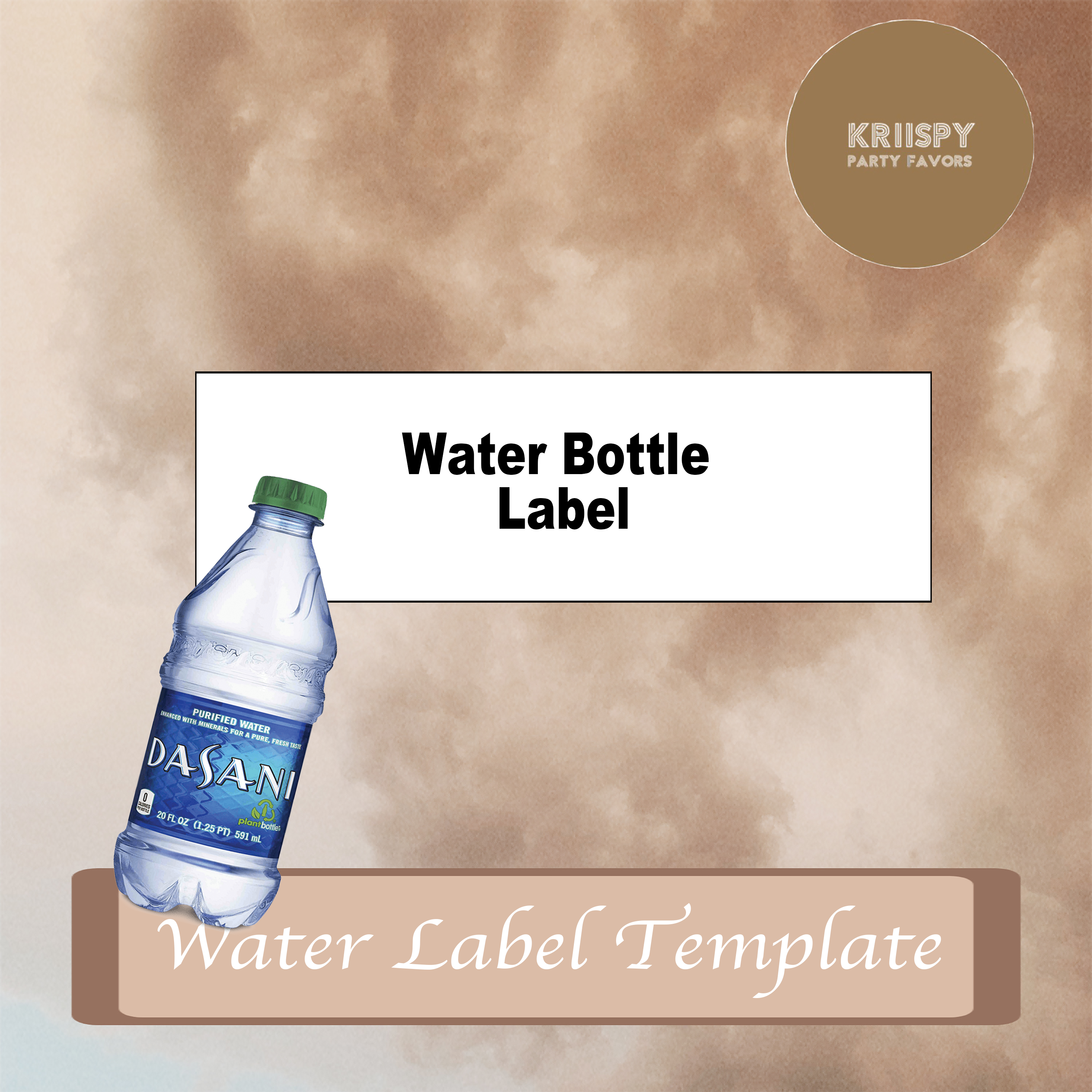 printable water bottle dasani