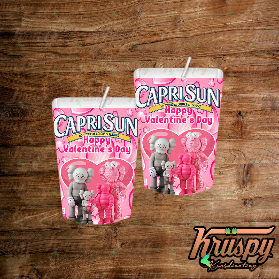Kaw's Valentine's Day Juice Pouch Template