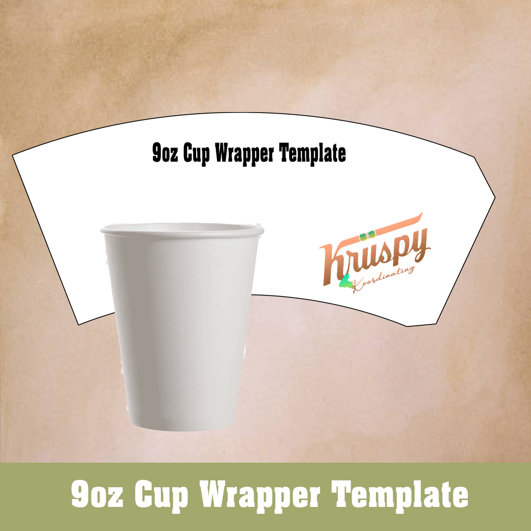 9oz Cup Wrapper Template – Kriispy Party Favors