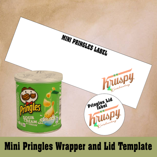 Mini Pringles Lid and Wrapper Template's