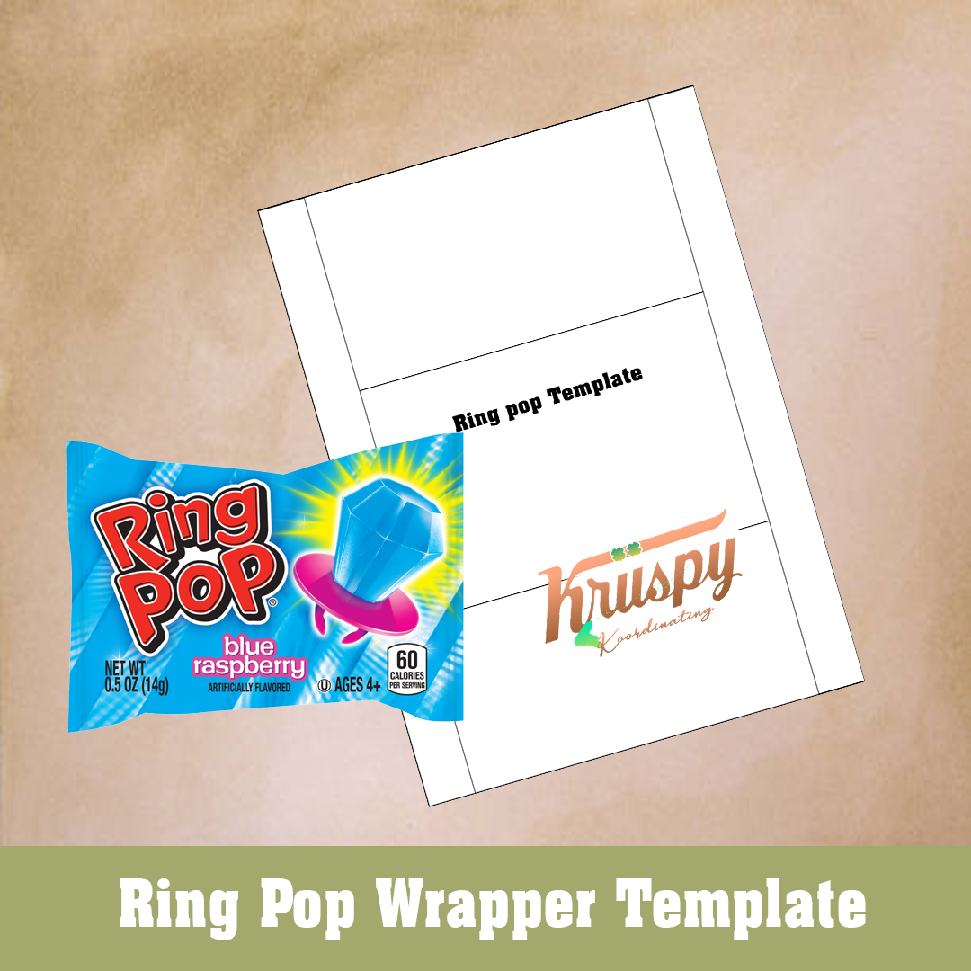 Ring Pop Wrapper Template