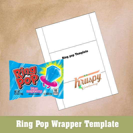 Ring Pop Wrapper Template
