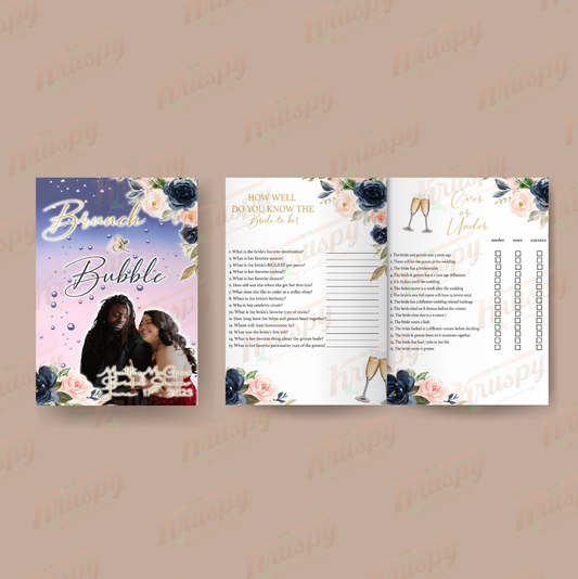 Bridal Shower Game Booklets