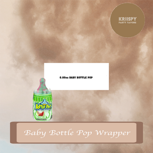 Baby Bottle  Pop Wrapper Template