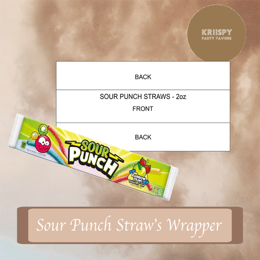 Sour Punch Straw's Wrapper Template
