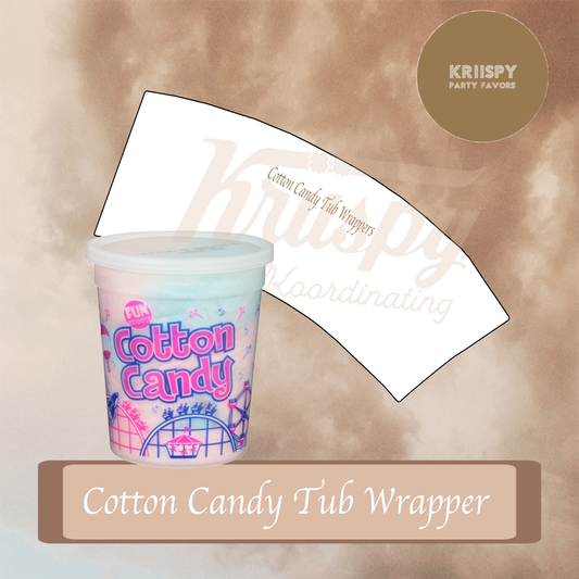 Candy Candy Tub Wrapper Template